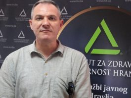 dr. Alis Kozica, načelnik Službe za epidemiologiju i higijenu u Institutu za zdravlje i sigurnost hrane (INZ) Zenica